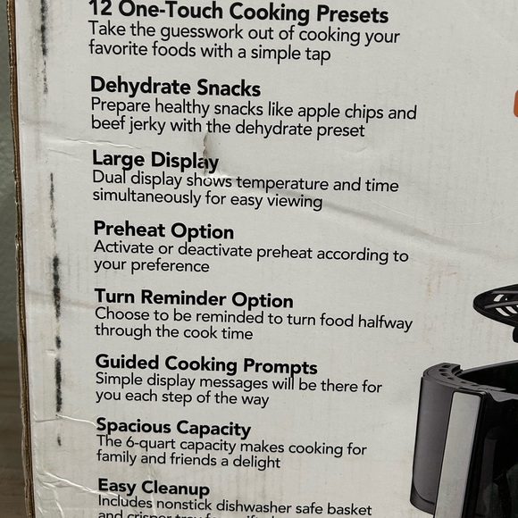 Brand New GOURMIA Digital Air Fryer 6 Quart Capacity - Picture 5 of 9